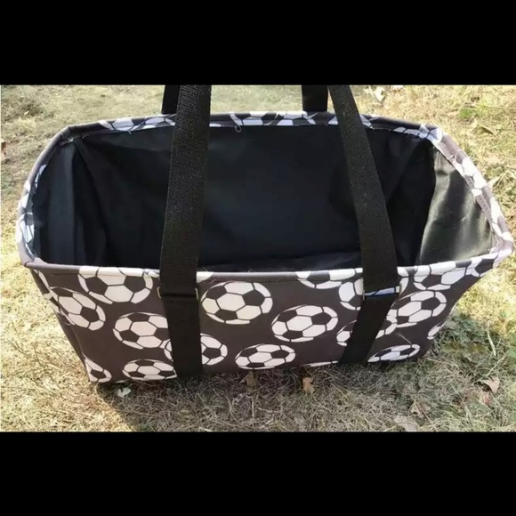 Large softball baseball volleyball soccer football canvas tote utility bag - Picture 4 of 10